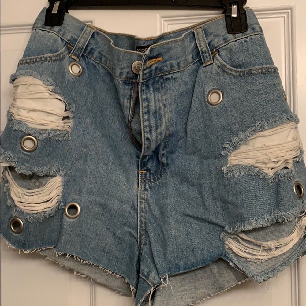 Forever 21+ ripped denim shorts